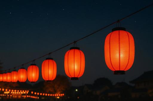 祭りの提灯 祭りの提灯の写真