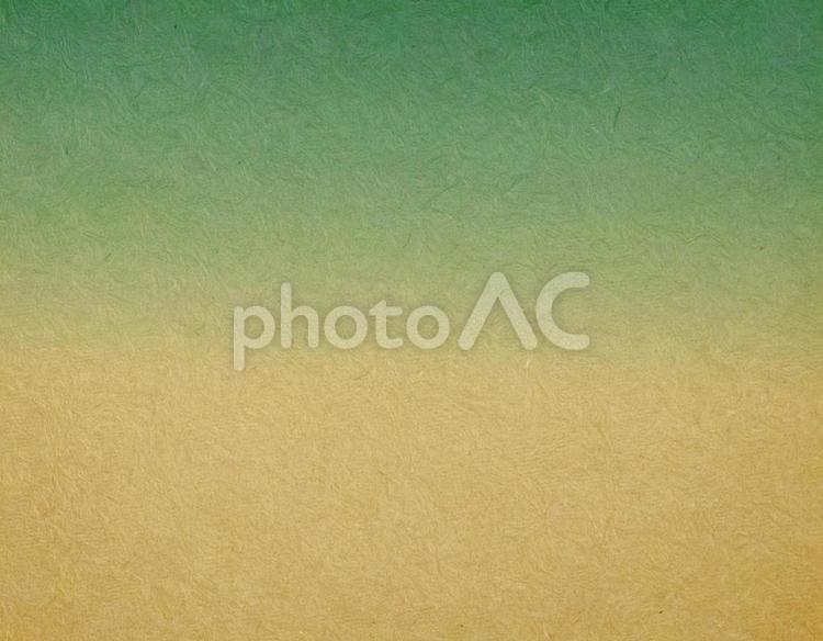 グリーングラデーションの和紙背景素材 和紙,手漉き,紙の写真素材