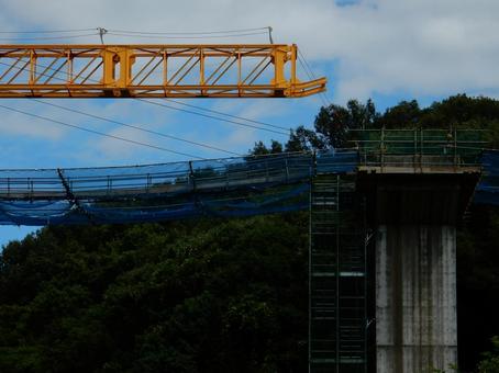 【工事写真】道路建設現場 道路,橋梁,架設の写真素材
