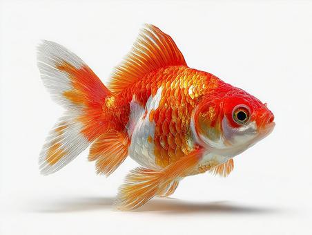 水中で映える、生命力あふれる金魚 水中で映える、生命力あふれる金魚の写真