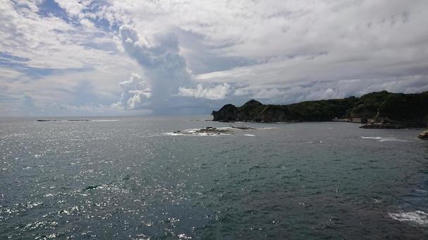 Photo, sea, landscape, cloud, 