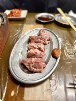 焼肉 焼肉 カシラ,焼肉,味噌の写真素材