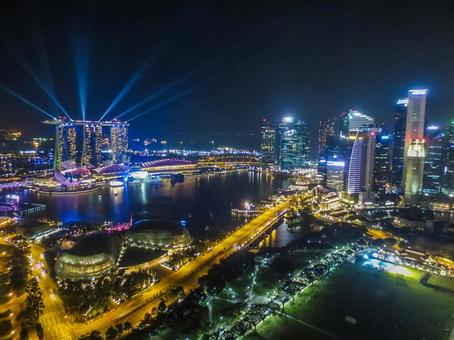 マリーナズベイエリアシンガポール夜景 マリーナズベイエリアシンガポール夜景の写真