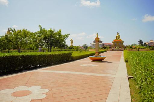 ルンビニ　ネパール 仏陀,釈迦,誕生仏の写真素材