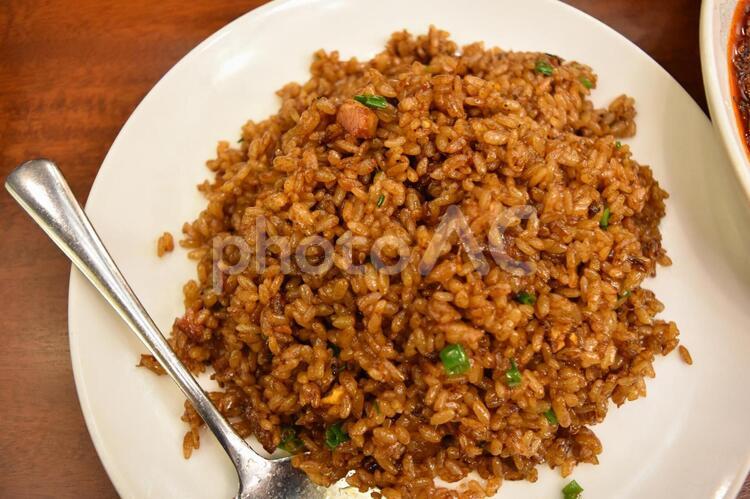 横浜中華街　黒チャーハン 黒チャーハン,チャーハン,炒饭の写真素材