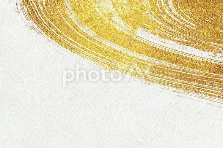 金色と白の和紙の横長背景素材 背景,金,白の写真素材