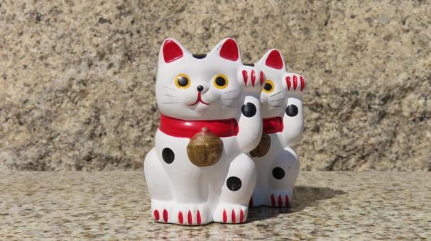 招き猫 招き猫 招き猫,縁起物,置物の写真素材
