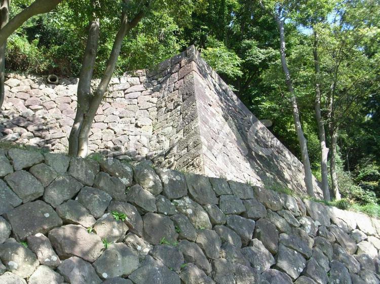 金沢城いもり堀石垣 金沢城の写真素材