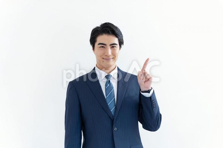 指差しする若手のビジネスマン 男性,ビジネスマン,若いの写真素材