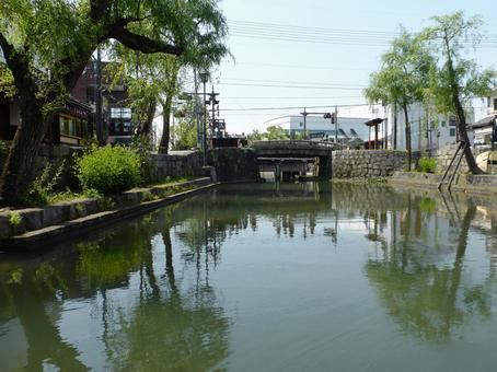 倉敷美観地区 川舟流し 舟からの風景 倉敷美観地区 川舟流し 舟からの風景 倉敷美観地区,川舟流し,船着き場の写真素材
