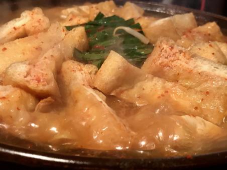 ピリ辛もつ鍋の沸騰 もつ鍋,鍋料理,ピリ辛の写真素材