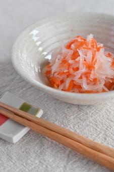 紅白なます 紅白,なます,酢の物の写真素材