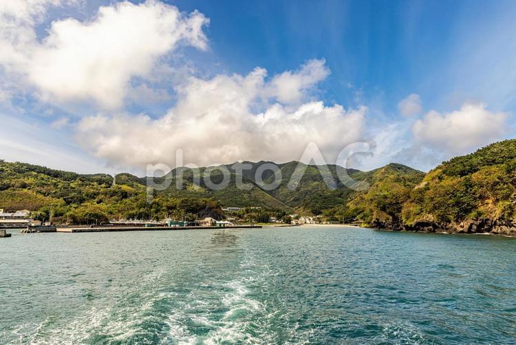 小笠原諸島　ははじま丸から見た海景 小笠原諸島,海景,晴天の写真素材