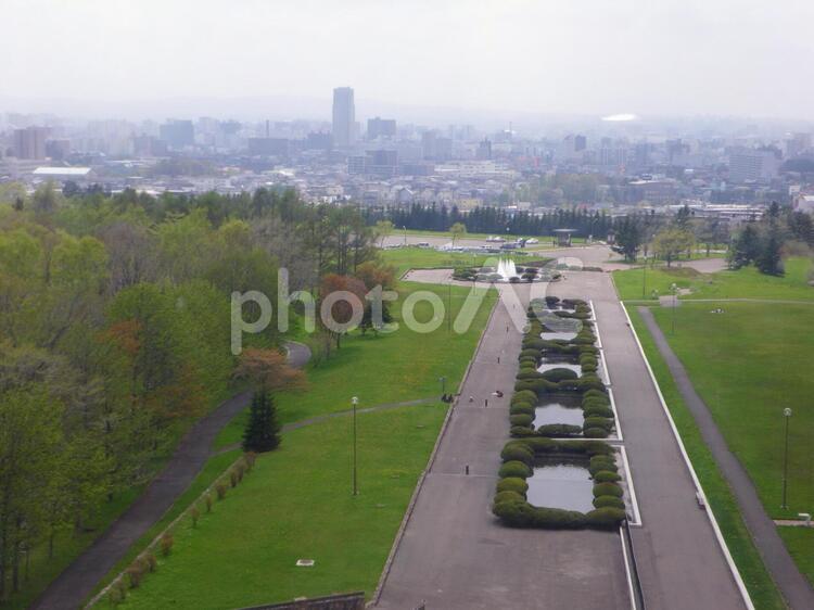 北海道百年記念塔　展望室からの眺め 北海道百年記念塔,野幌,展望室の写真素材