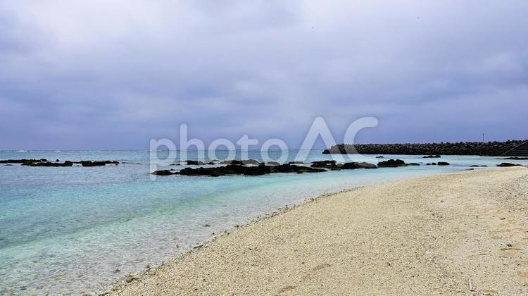 鹿児島県与論島の大金久海岸と百合ヶ浜 大金久海岸,百合ヶ浜,与論の写真素材