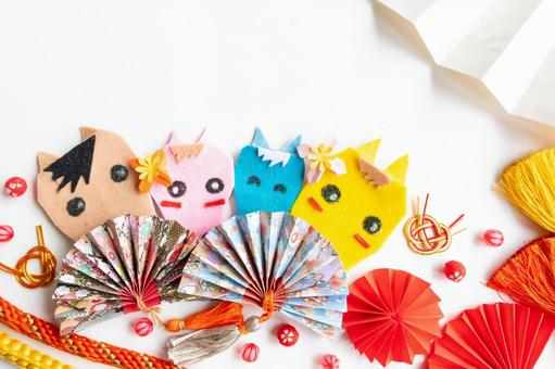 午年の年賀状素材 午年の年賀状素材 午年,馬,年賀状の写真素材