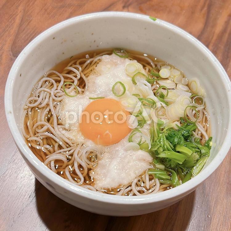 とろろ蕎麦 とろろ蕎麦,蕎麦,そばの写真素材