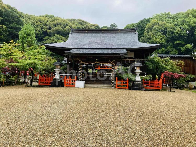 龍田大社　社殿 龍田大社,奈良県生駒郡,二十二社の写真素材