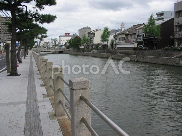 小京都の風景（松江） 小京都,山陰,川の写真素材