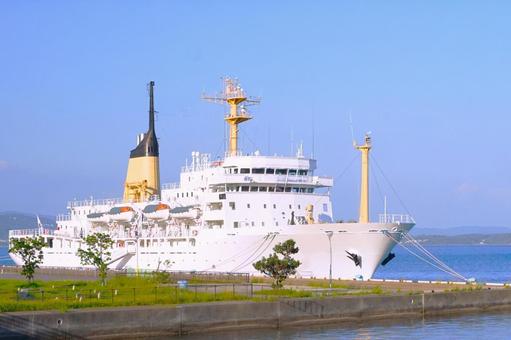 港の汽船 船,汽船,港の写真素材