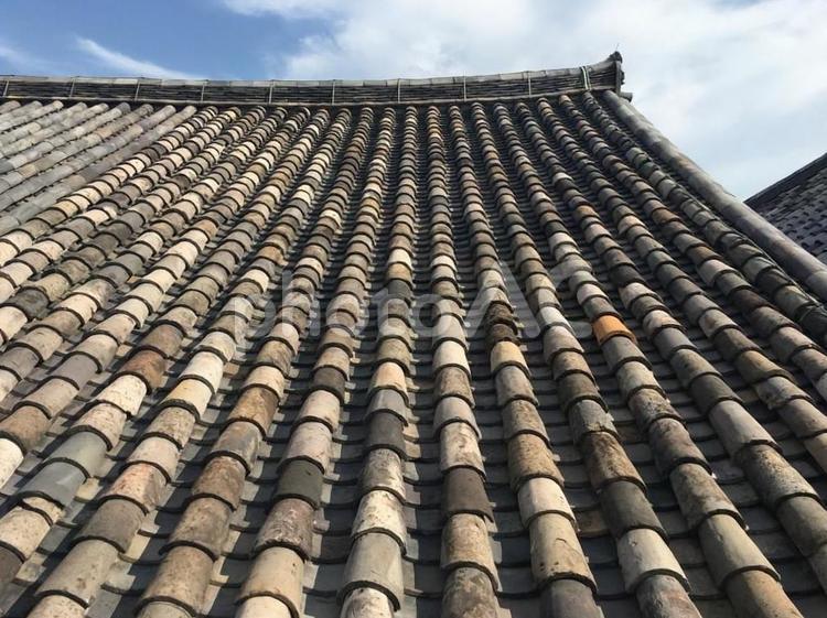 元興寺　行基葺　飛鳥時代の瓦　禅室　屋根 元興寺,行基葺,飛鳥時代の瓦の写真素材