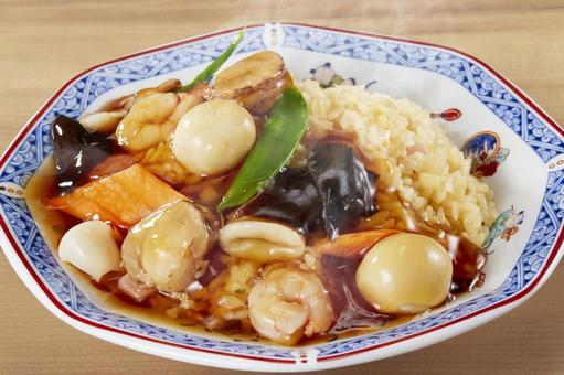 五目あんかけチャーハン 五目あんかけチャーハン 五目あんかけチャーハン,あんかけチャーハン,五目あんかけ炒飯の写真素材