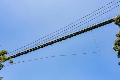 綾の照葉大吊橋 綾の照葉大吊橋 吊り橋,橋,空の写真素材