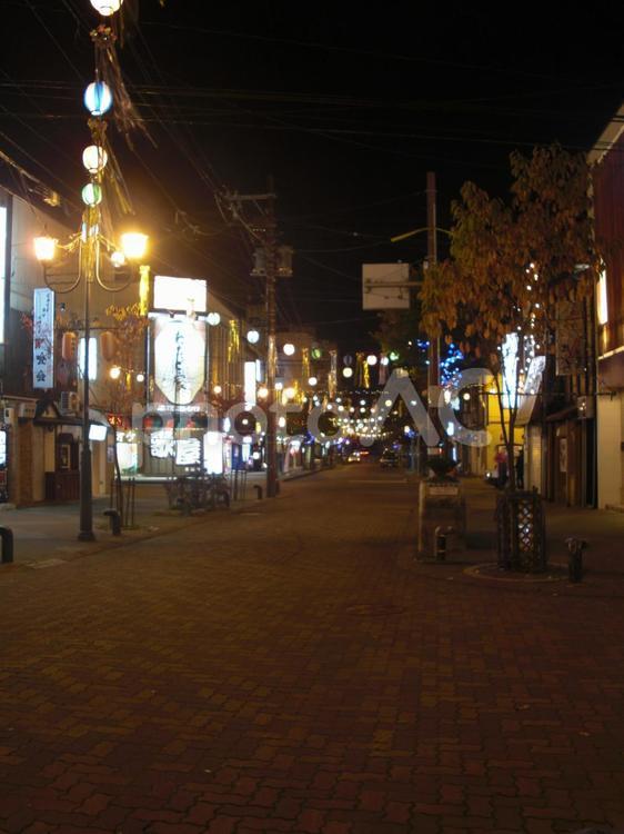 夜の飲み屋街　釧路 釧路,北海道,夜景の写真素材