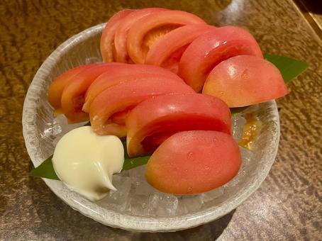 冷やしトマト 冷やしトマト 居酒屋,おつまみ,ローカロリーの写真素材