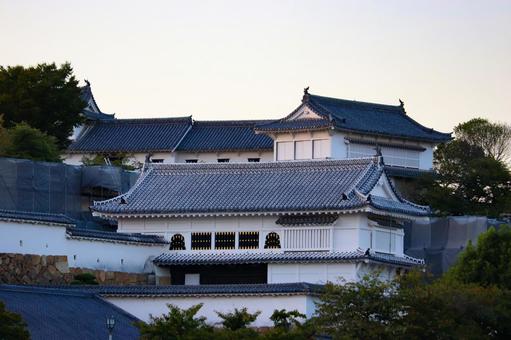 夕方の姫路城 夕方の姫路城 姫路城,姫路市,兵庫県の写真素材