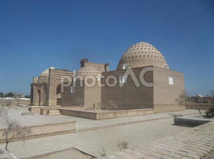 トルクメニスタンの世界遺産はモスクのような墓石 世界遺産,モスク,観光の写真素材