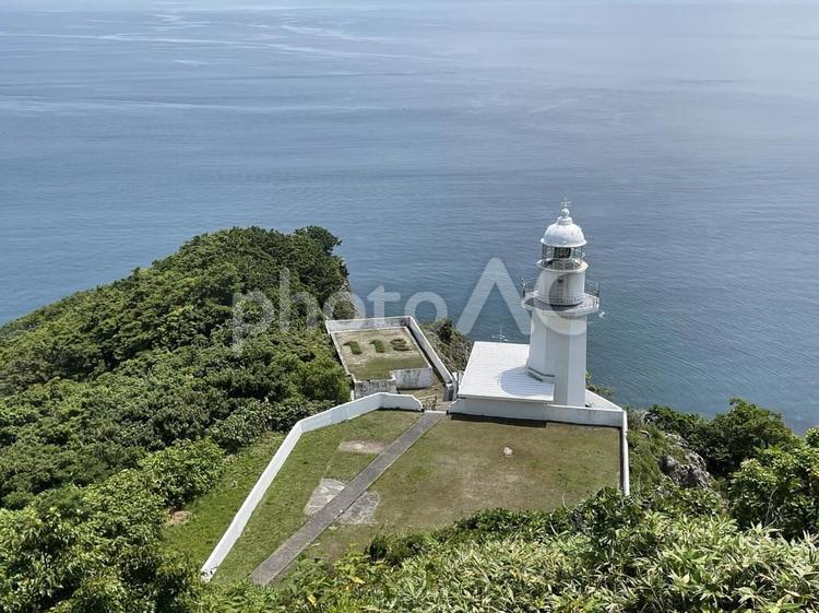 灯台のある風景 夏,水平線,灯台の写真素材