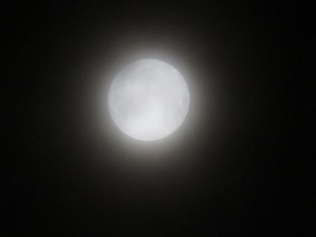雲に隠れた月 雲に隠れた月の写真