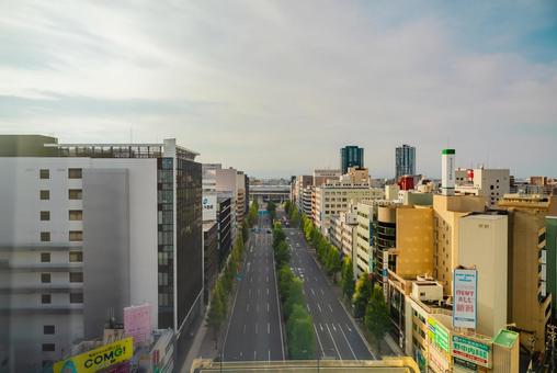 【新潟】新潟駅前の大通り 【新潟】新潟駅前の大通りの写真
