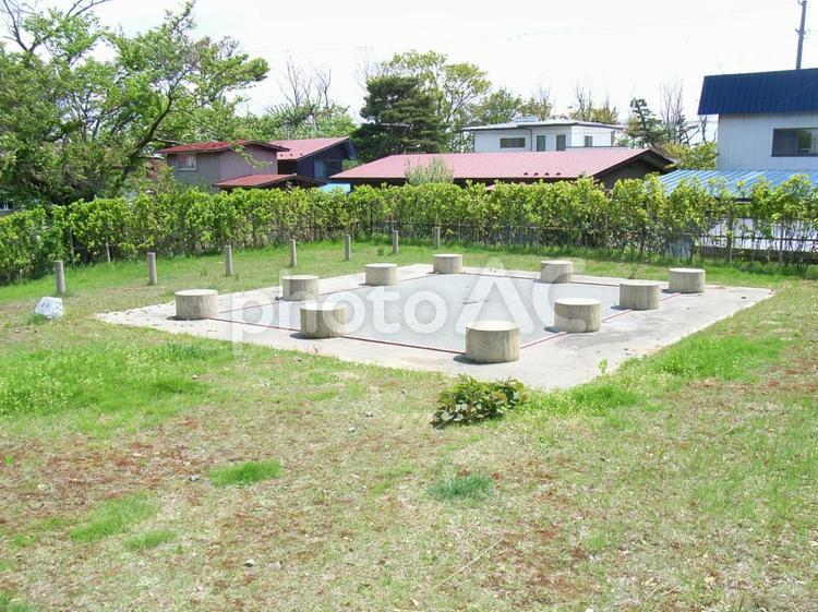 秋田城鵜ノ木地区建物群 秋田城,城柵,出羽柵の写真素材
