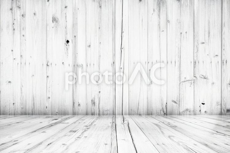 奥行きの有る白い木目の部屋 ビンテージ 5260 背景,白,木目の写真素材