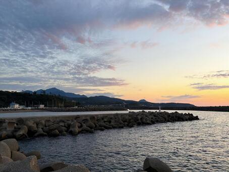 米山（新潟・柏崎） 柏崎,新潟,海岸の写真素材