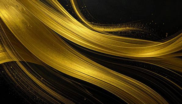 金と曲線の高級感のある黒背景 金と曲線の高級感のある黒背景の写真