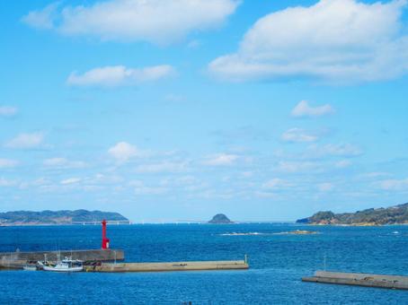 海と空 海面,癒し,美しいの写真素材