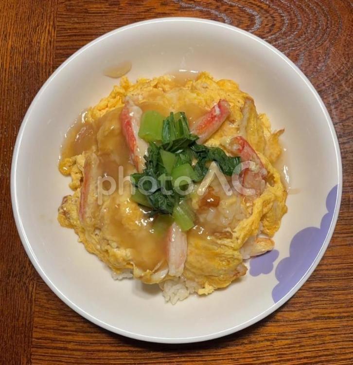 あきたこまち七分突きご飯のカニ玉丼 あきたこまち,七分突き,ご飯の写真素材
