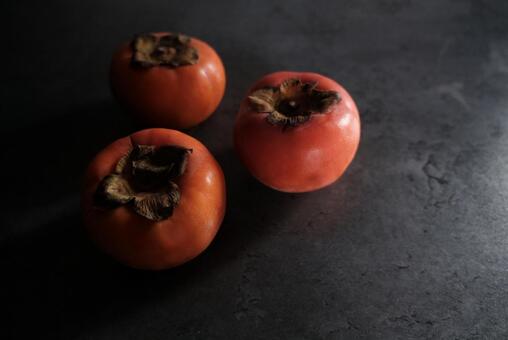 柿 柿,秋,フルーツの写真素材