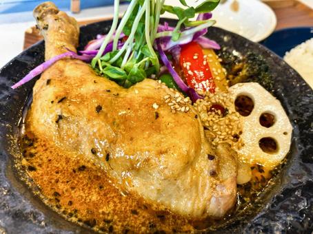 定番鶏肉のスープカレー スープカレー,カレー,チキンの写真素材