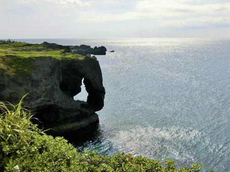 沖縄 万座毛 沖縄 万座毛の写真