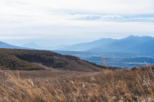 ビーナスラインの秋 ビーナスライン,長野県,車山高原の写真素材