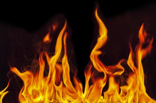 炎、フレーム3 炎,火,オレンジ色焼けたの写真素材