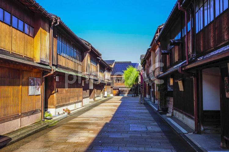 金沢 ひがし茶屋街の風景 ひがし茶屋街,東茶屋町,東の写真素材