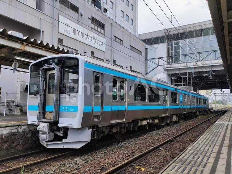 JR八戸線、E131系車両 鉄道,交通,電車の写真素材