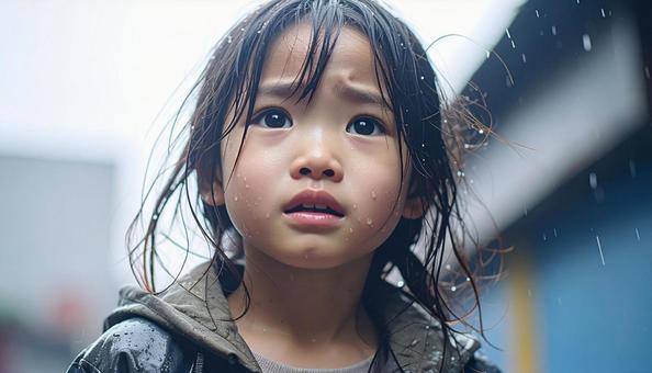 泣き顔の日本人の女の子 泣き顔の日本人の女の子の写真