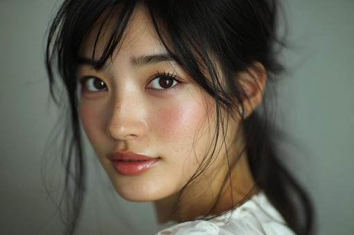 微笑の美しい日本女性 微笑の美しい日本女性の写真