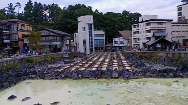 草津温泉 湯畑2 草津温泉 湯畑2 草津温泉,温泉,湯畑の写真素材